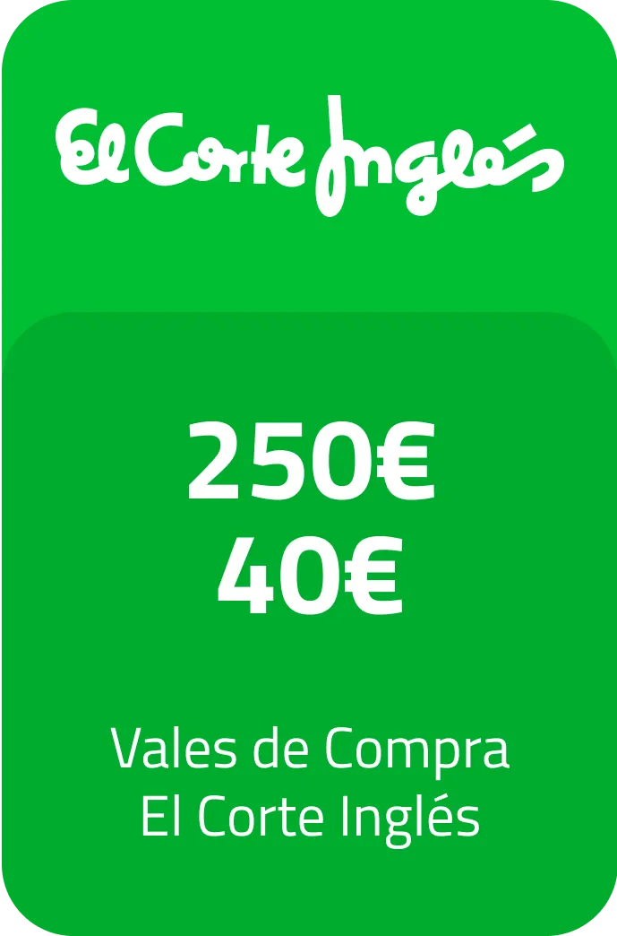 Voucher El Corte Inglés. Vales de compra 250€ / 40€. 